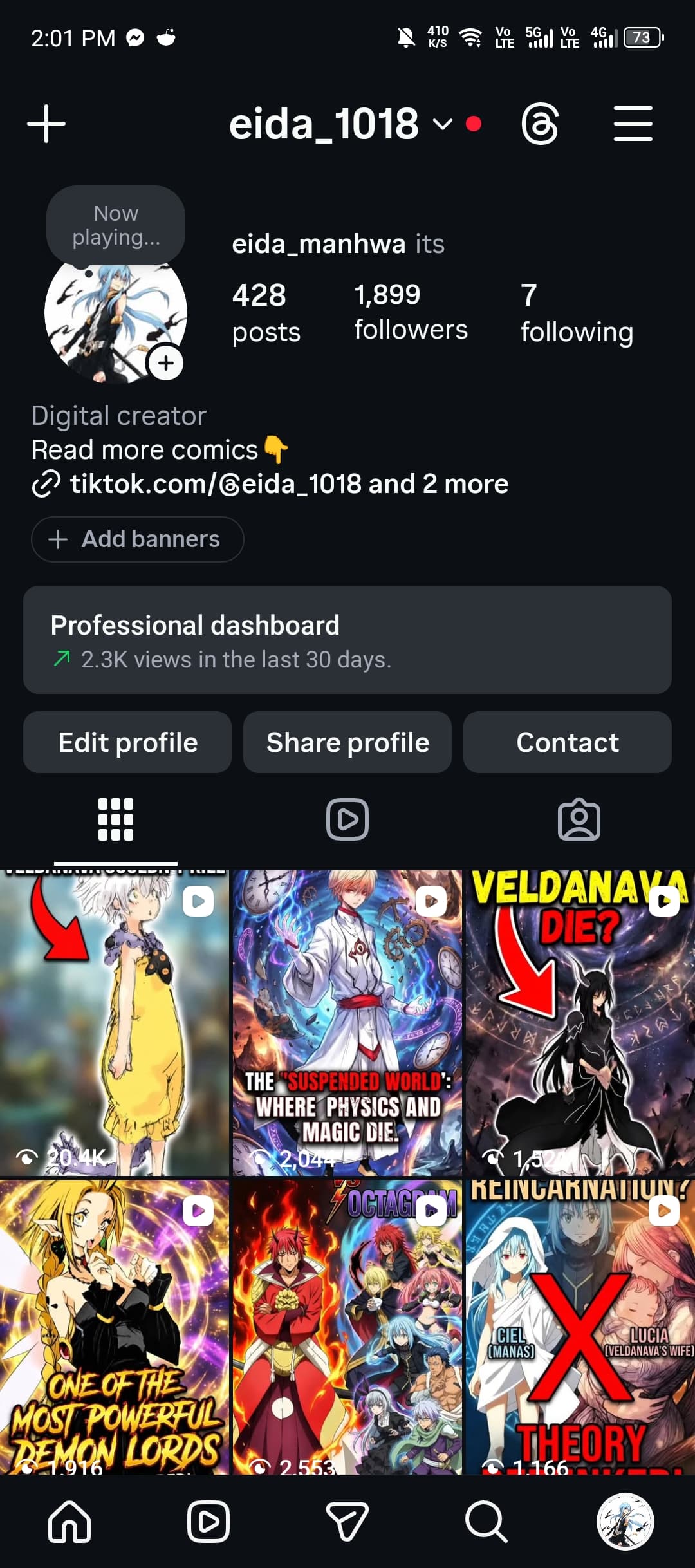 Instagram account screenshot showing audience proof.