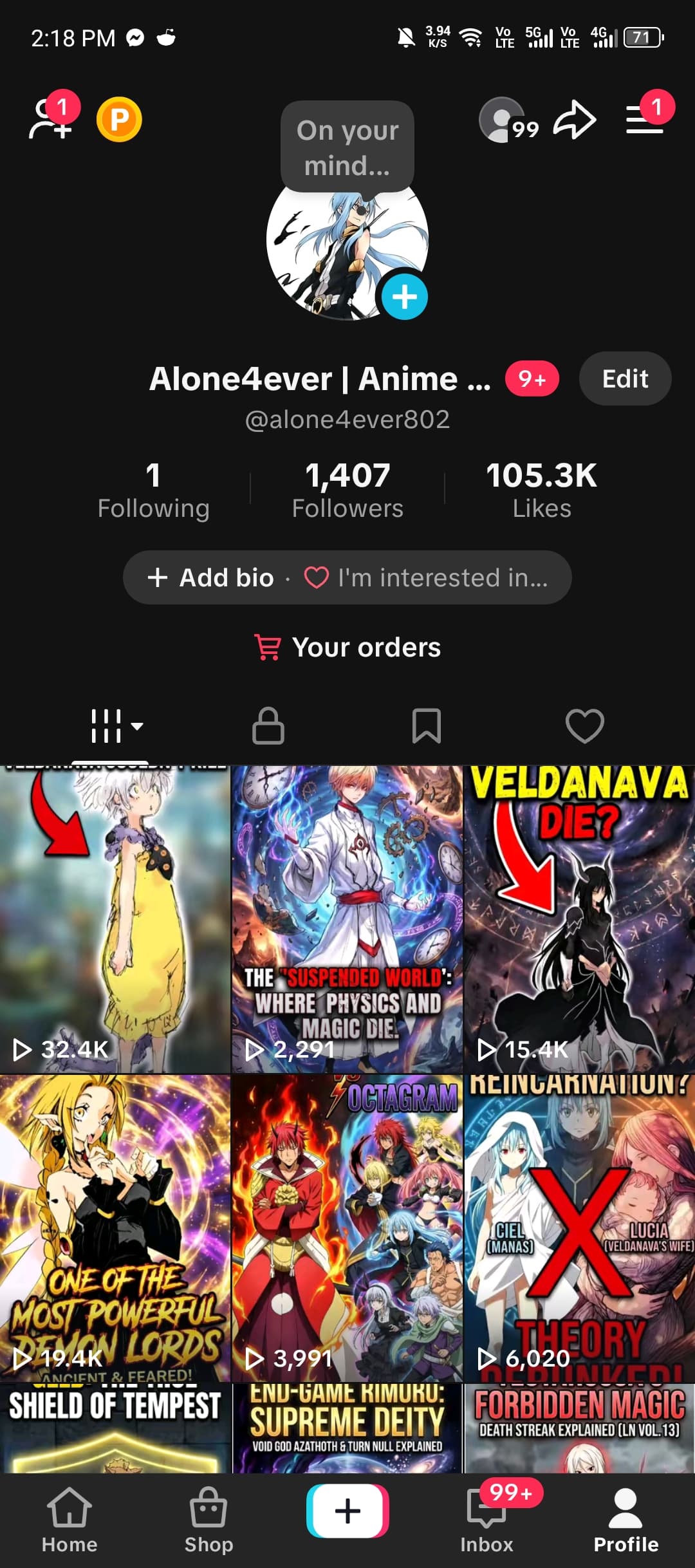 Second TikTok account screenshot showing audience proof.